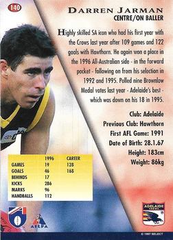 1997 Select AFL Ultimate Series #140 Darren Jarman Back